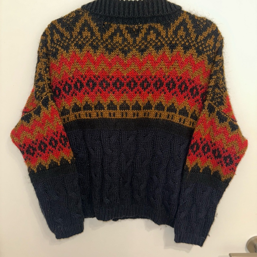 John + Jenn Navy Patterned Sweater - image 3